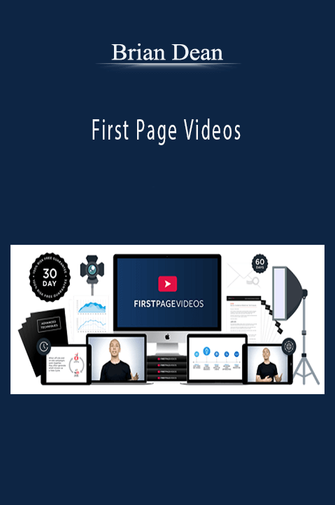 Brian Dean’s First Page Videos course teaches strategies to rank videos on Google and YouTube.