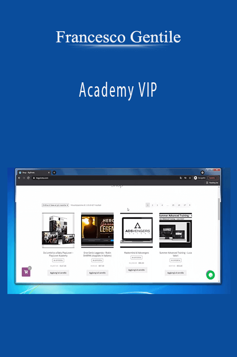 Francesco Gentile’s Academy VIP offers advanced business growth and marketing strategies for entrepreneurs and business owners.