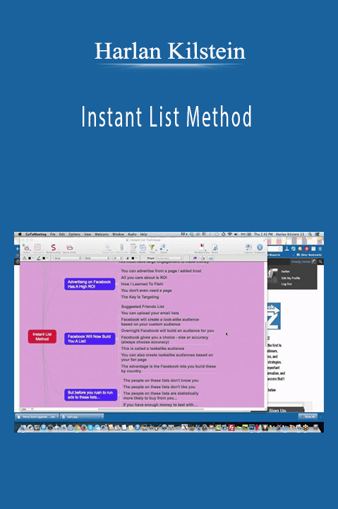 Harlan Kilstein teaches rapid email list building in Instant List Method.
