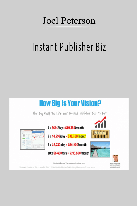Joel Peterson teaches digital publishing success in Instant Publisher Biz.