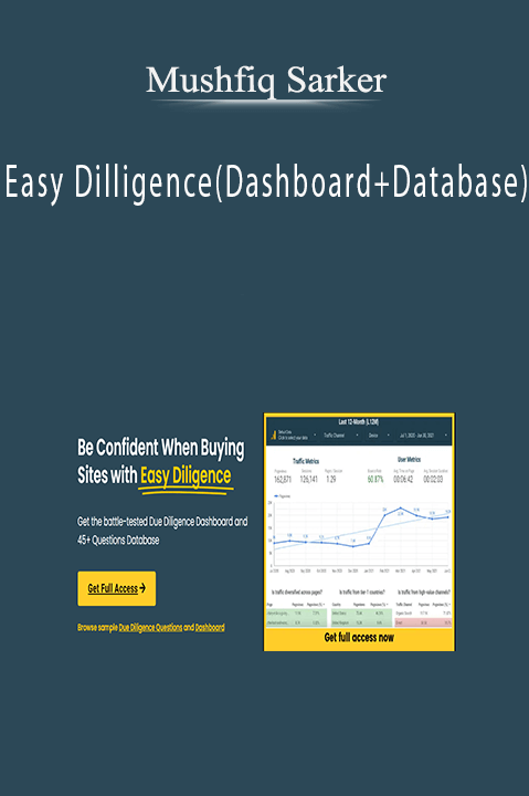 Mushfiq Sarker’s Easy Diligence Dashboard and Database provides data-driven insights for website acquisitions.