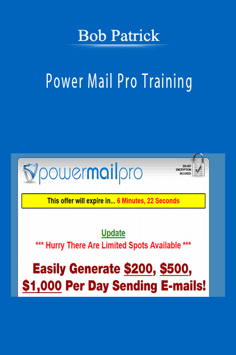 Bob Patrick’s Power Mail Pro Training teaches advanced email marketing strategies to drive engagement and conversions.